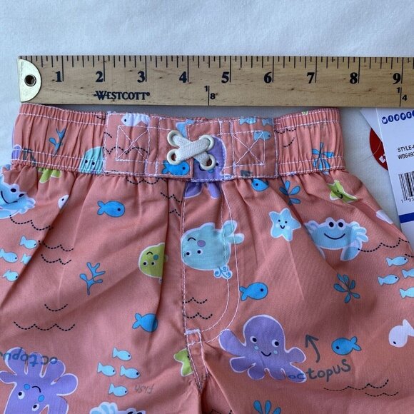 Wippette Bundle of 2 Drawstring Swim Trunks Shorts Boys Sizes 12M-18M Quick Dry - Picture 4 of 16